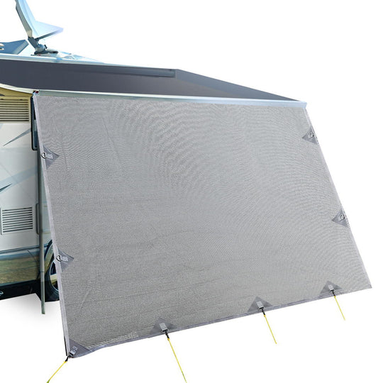 Caravan Privacy Screen 3.4X1.95M Wall Side Sun Shade Grey