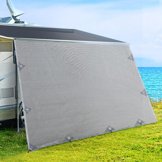 Caravan Privacy Screen 5.2X1.95M End Wall Side Sun Shade