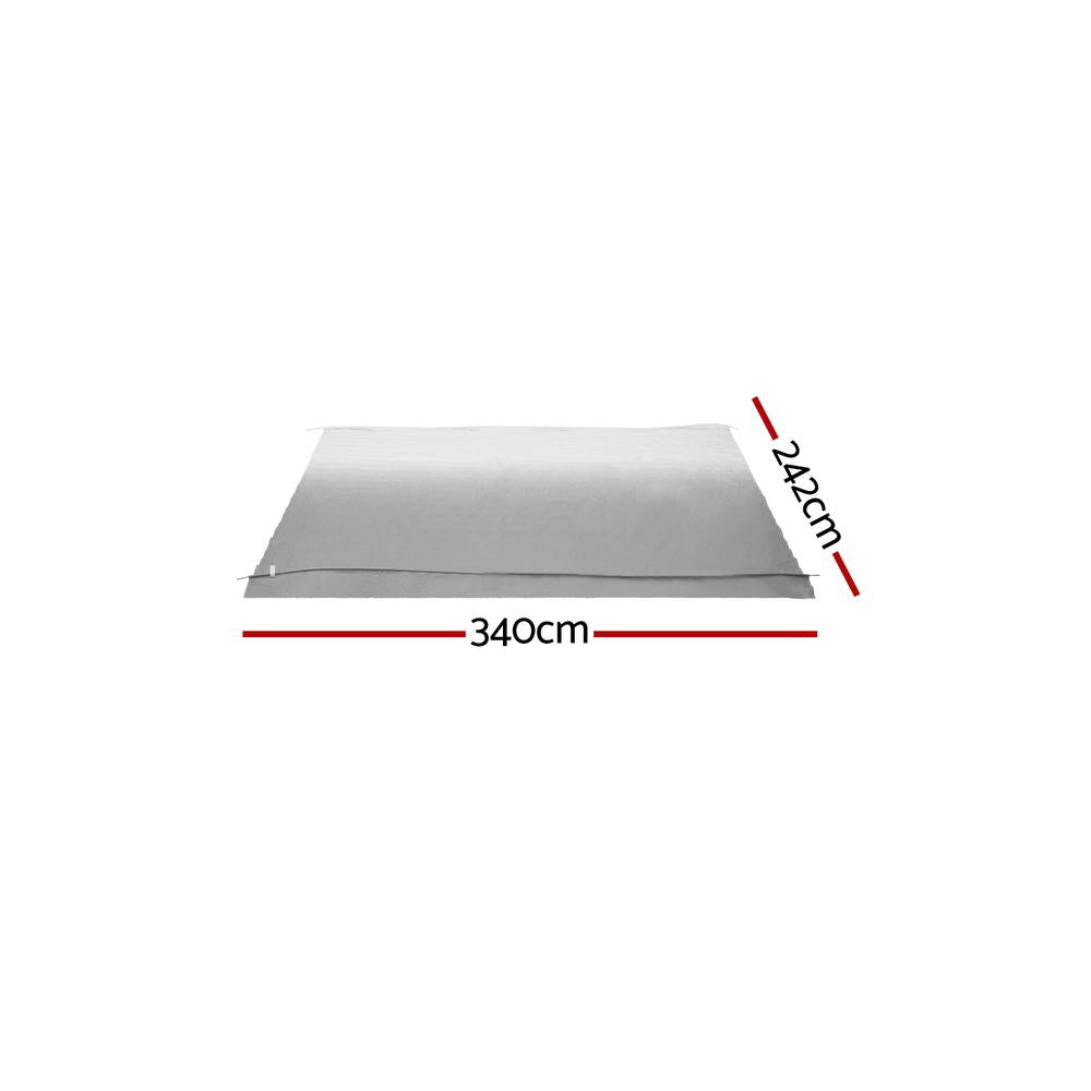 Awnings - Weisshorn 12ft Caravan Awning RV Replacement Fabric 3.40M x 2.42M
