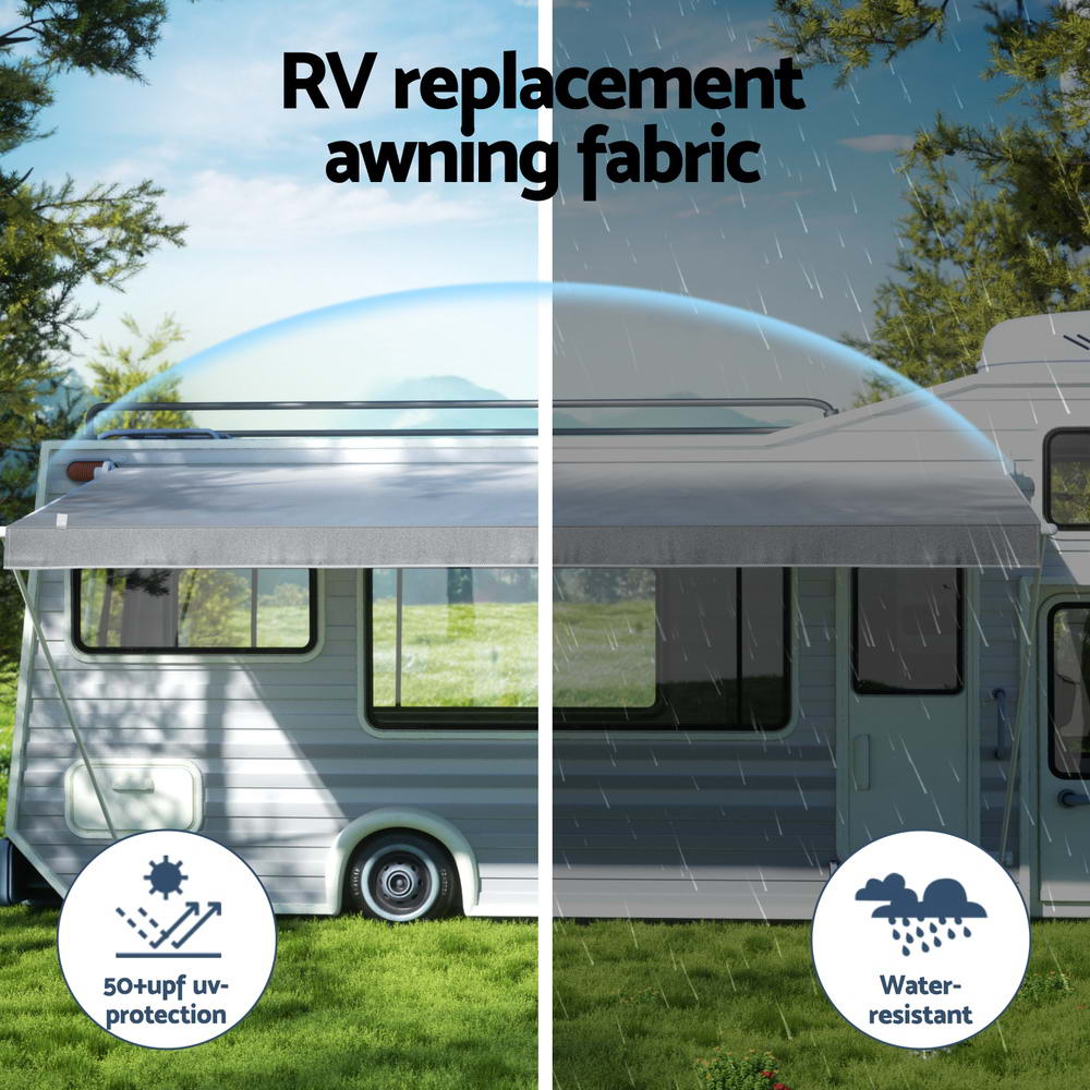 Weisshorn 13ft Caravan Awning RV Replacement Fabric 3.65M x 2.42M | Fabric finish