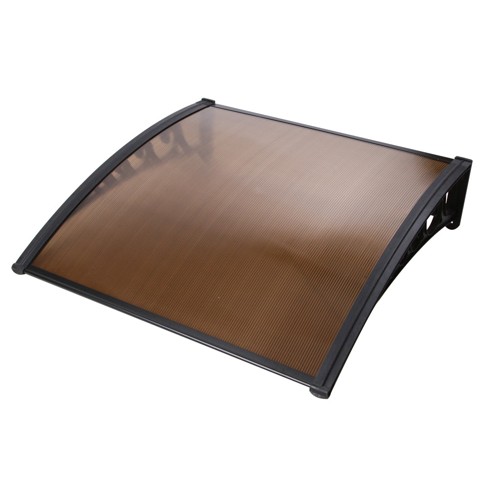 Window Door Awning? 1Mx1M Brown Hollow Sheet Plastic Frame