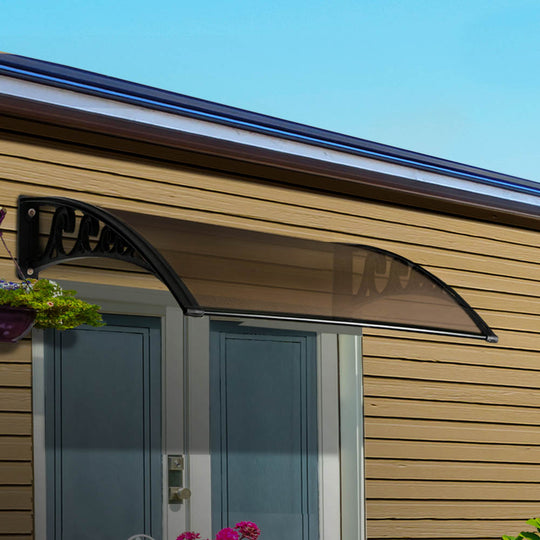 Window Door Awning? 1Mx1M Brown Hollow Sheet Plastic Frame - Awnings