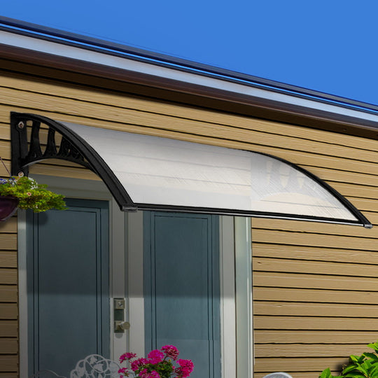 Window Door Awning 1Mx1.2M Transparent Hollow Sheet Plastic Frame