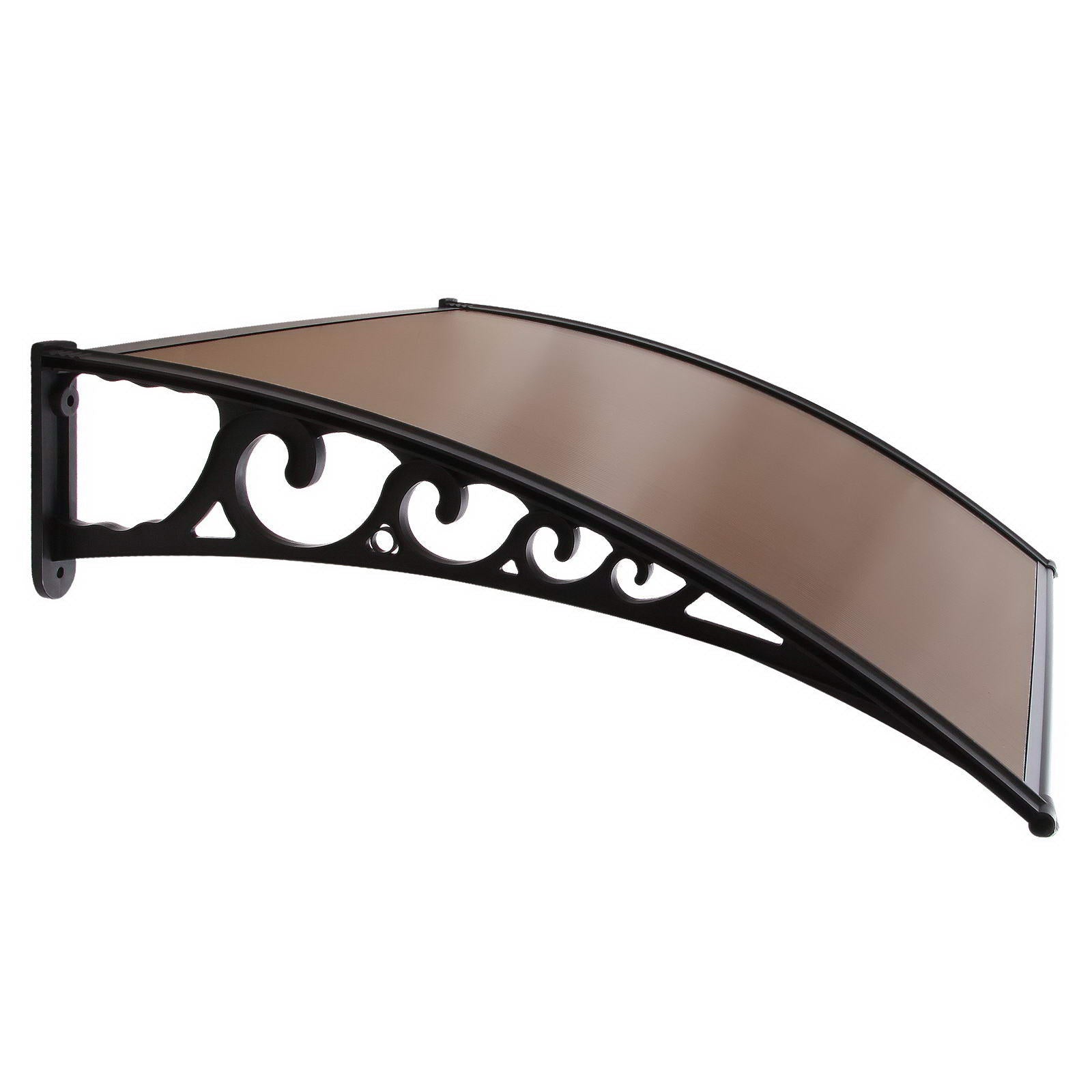 Window Door Awning 1Mx1.2M Brown Hollow Sheet Plastic Frame, Plastic finish