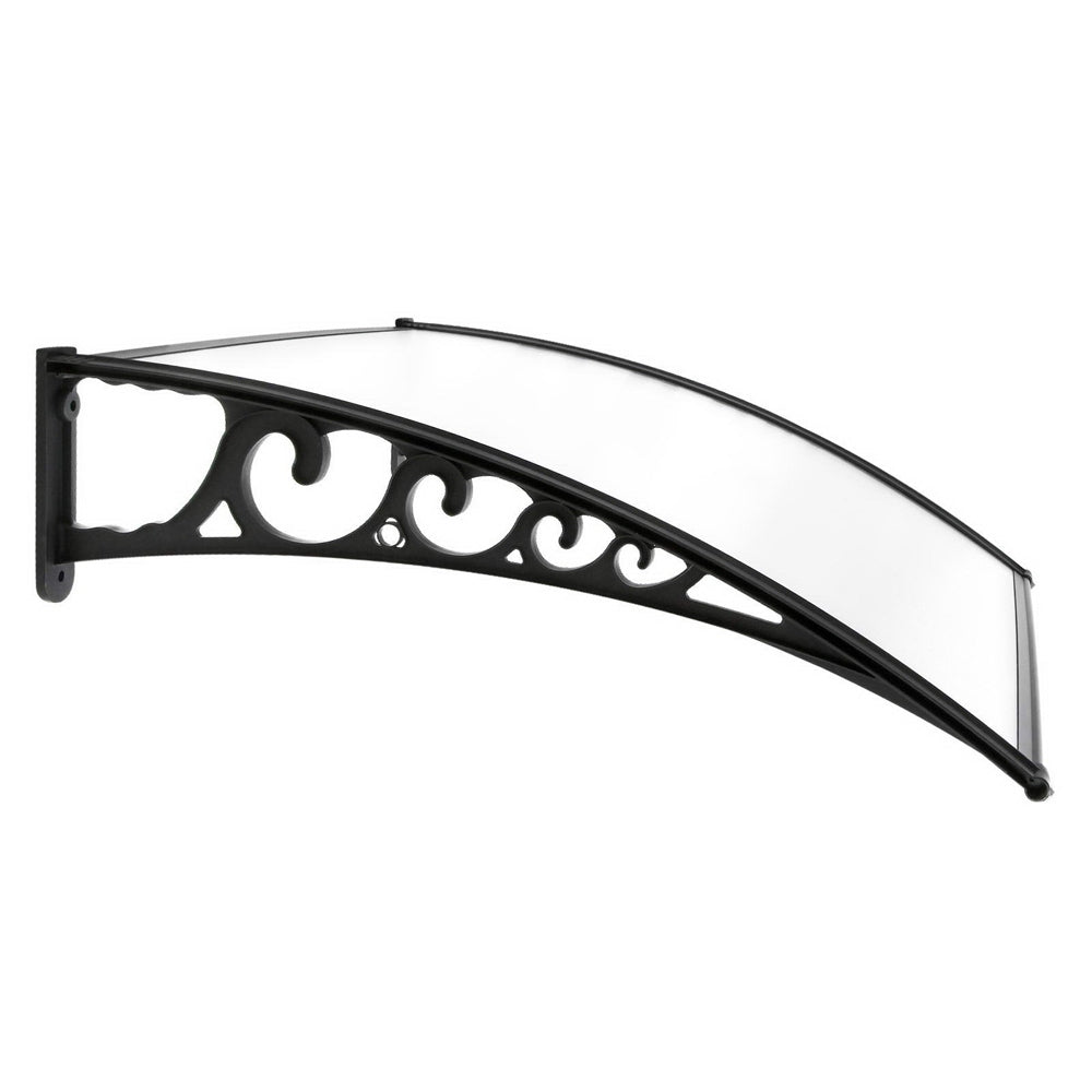 Window Awning Door Canopy 1Mx2M Transparent Hollow Sheet Plastic Frame