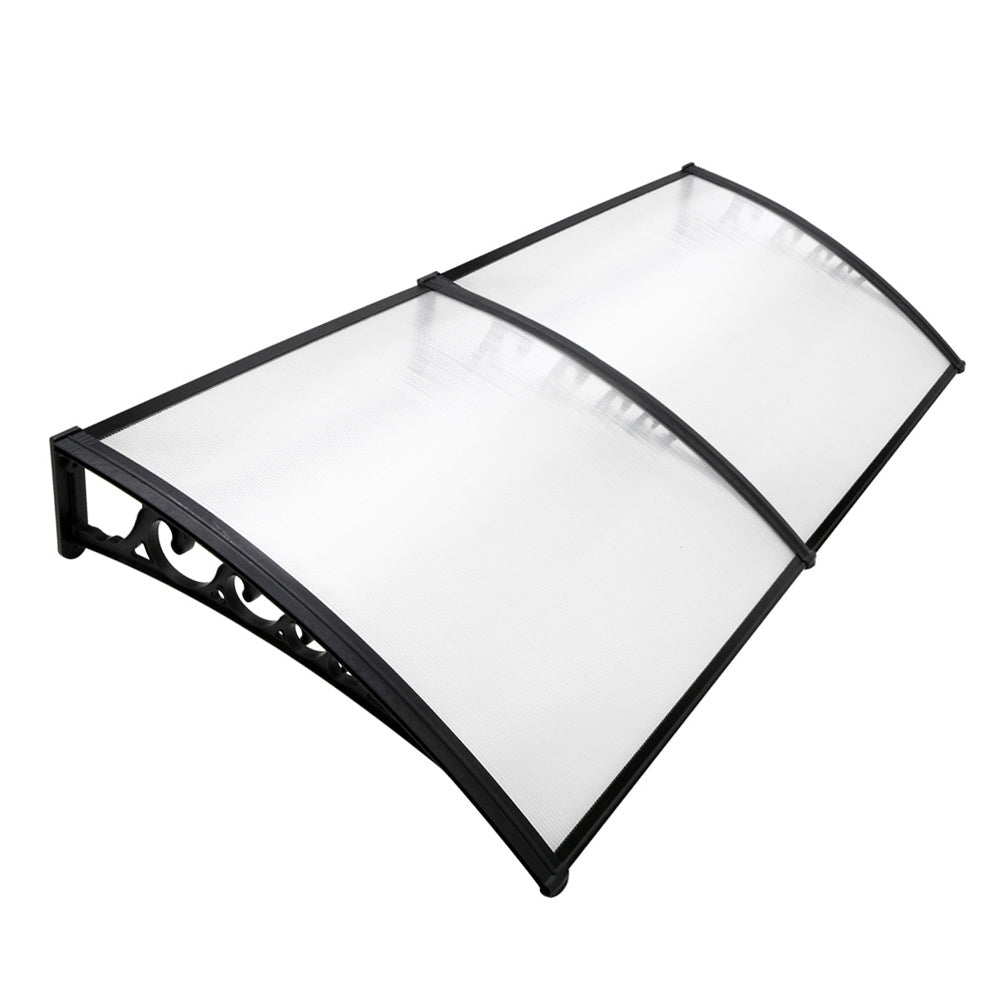 Window Door Awning 1Mx2.4M Transparent Hollow Sheet Plastic Frame
