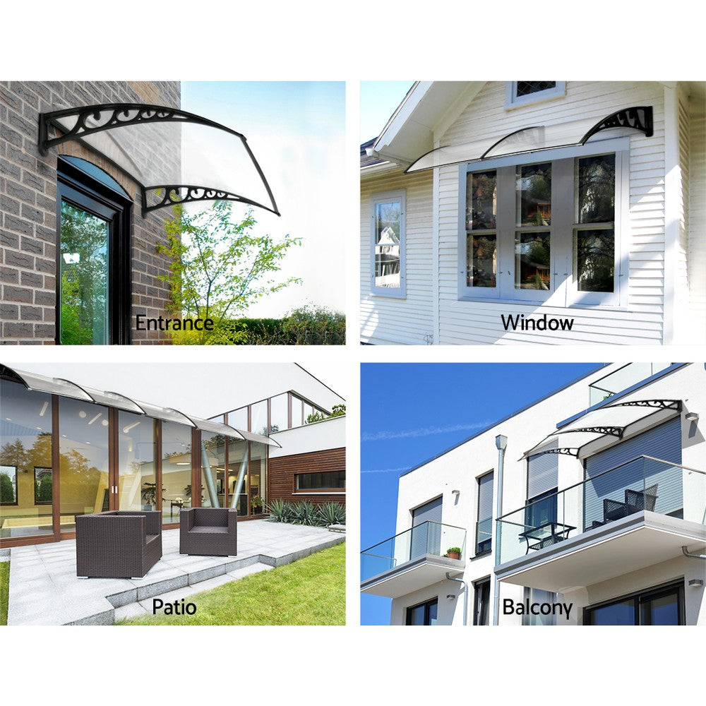 Plastic finish - Window Door Awning 1Mx6M Transparent Hollow Sheet Plastic Frame