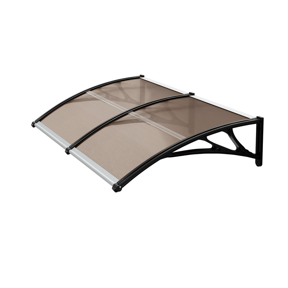Door Awning Brown Canopy 200x100x26cm
