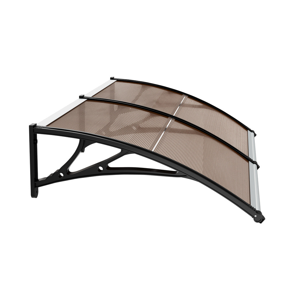 Door Awning Brown Canopy 200x100x26cm