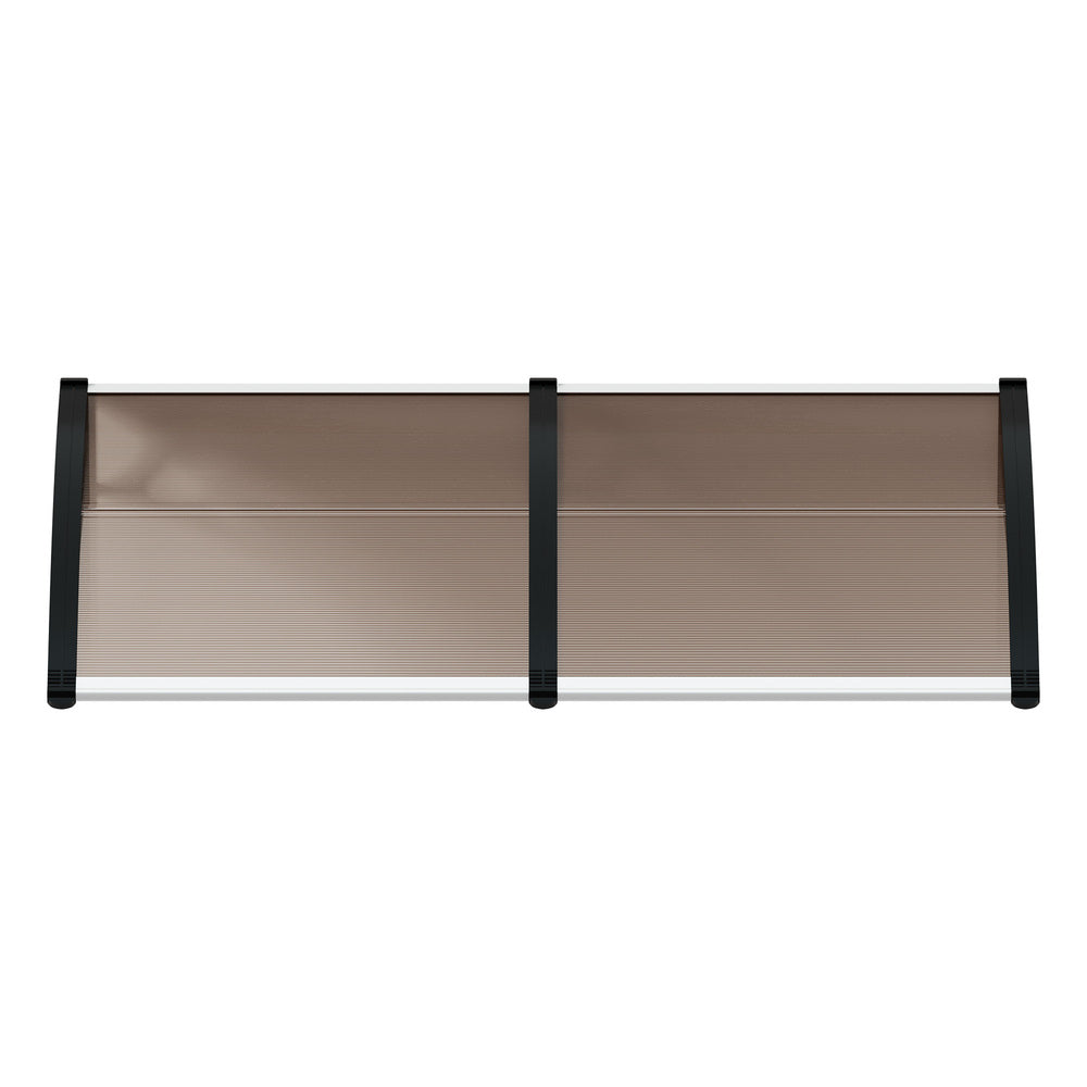 Door Awning Brown Canopy 200x100x26cm