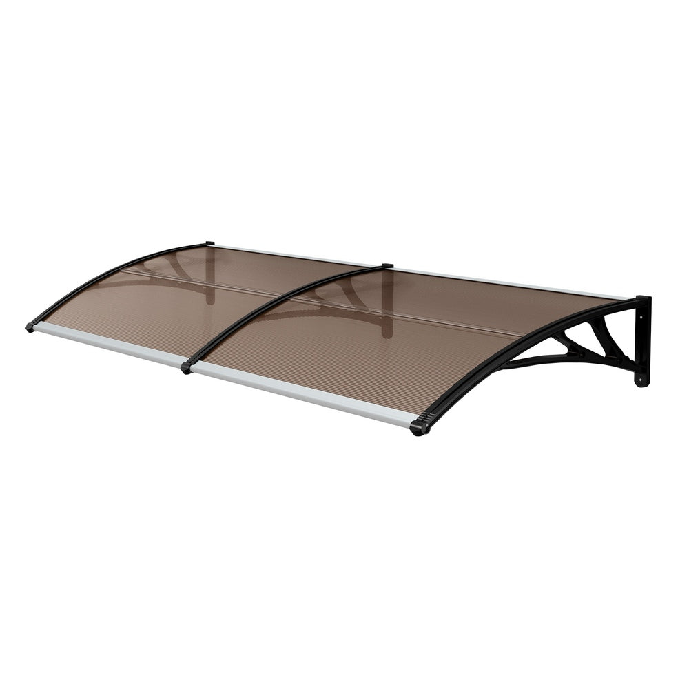 Door Awning Brown Canopy 300x100x26cm