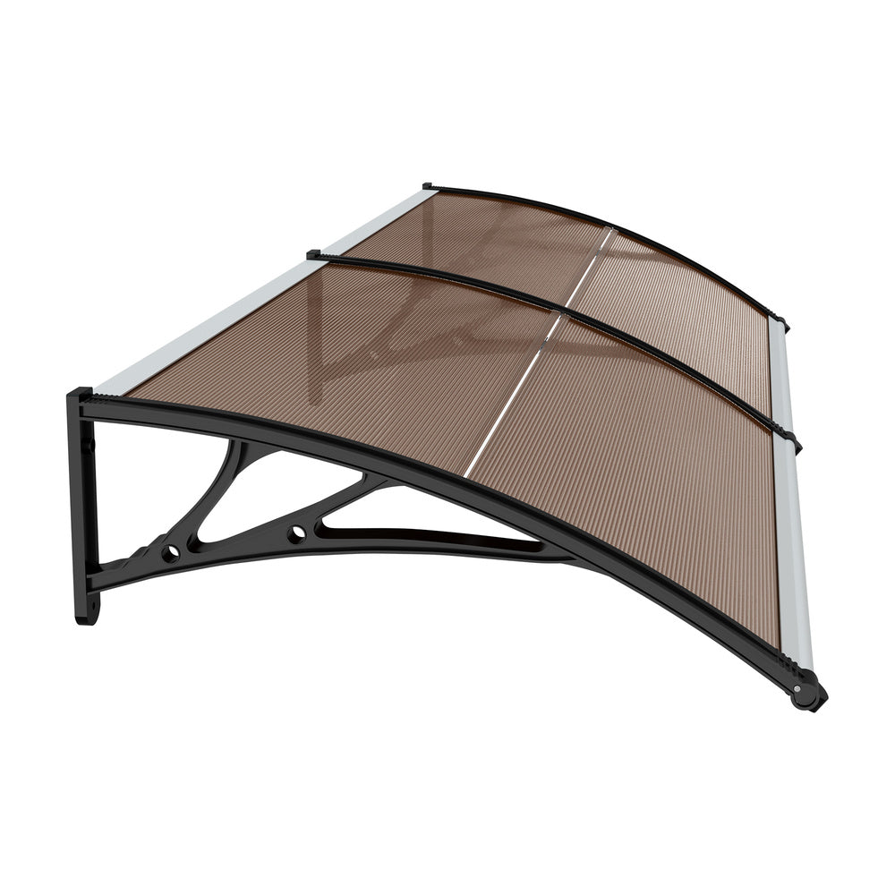 Door Awning Brown Canopy 300x100x26cm