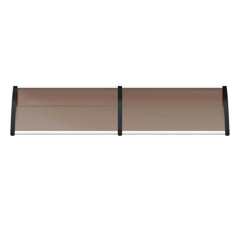 Door Awning Brown Canopy 300x100x26cm