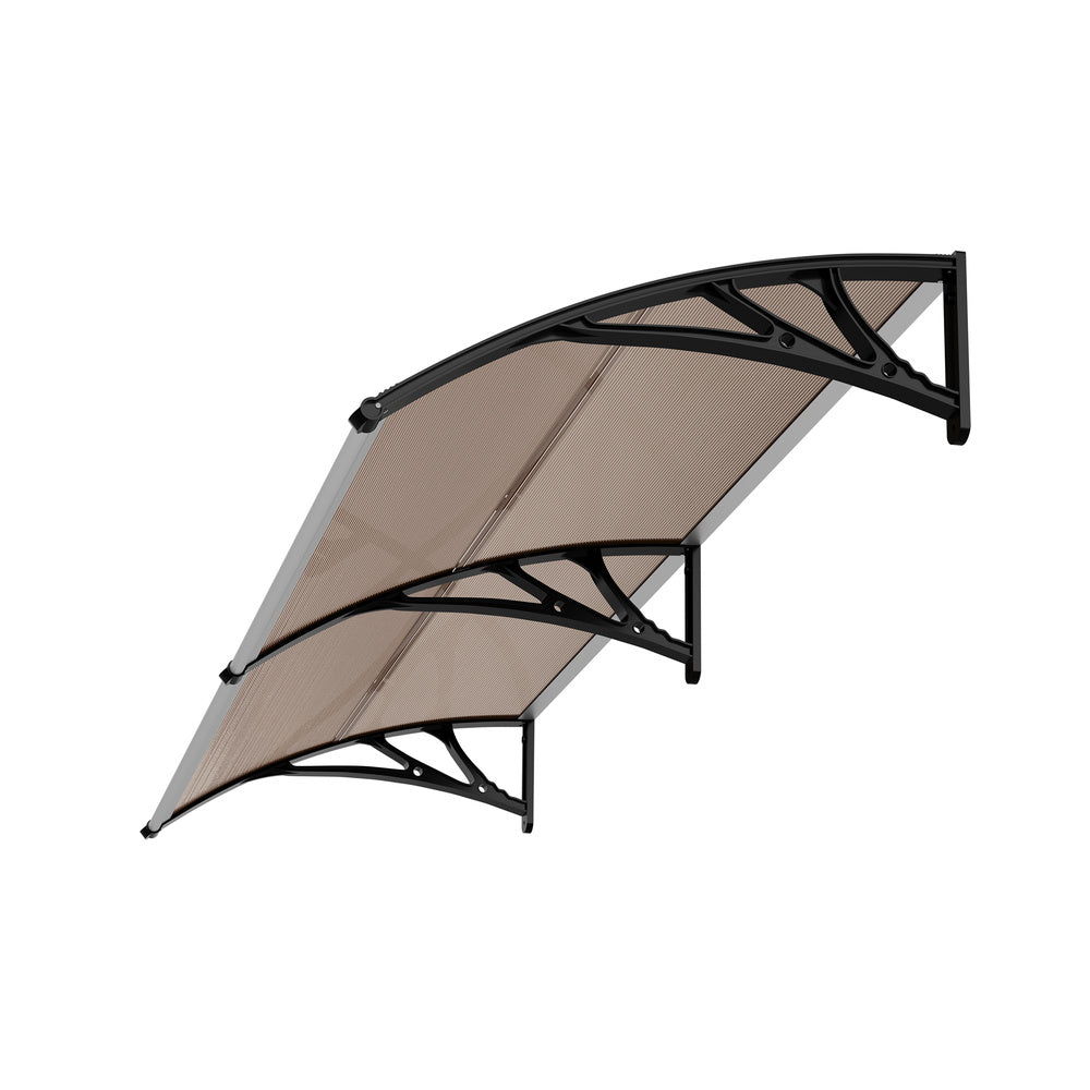 Door Awning Brown Canopy 300x100x26cm