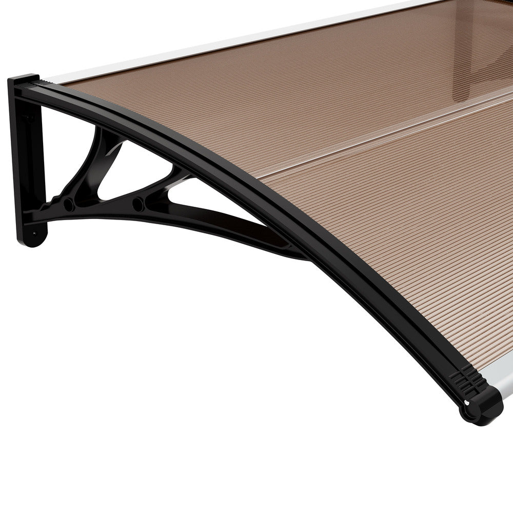 Door Awning Brown Canopy 300x100x26cm