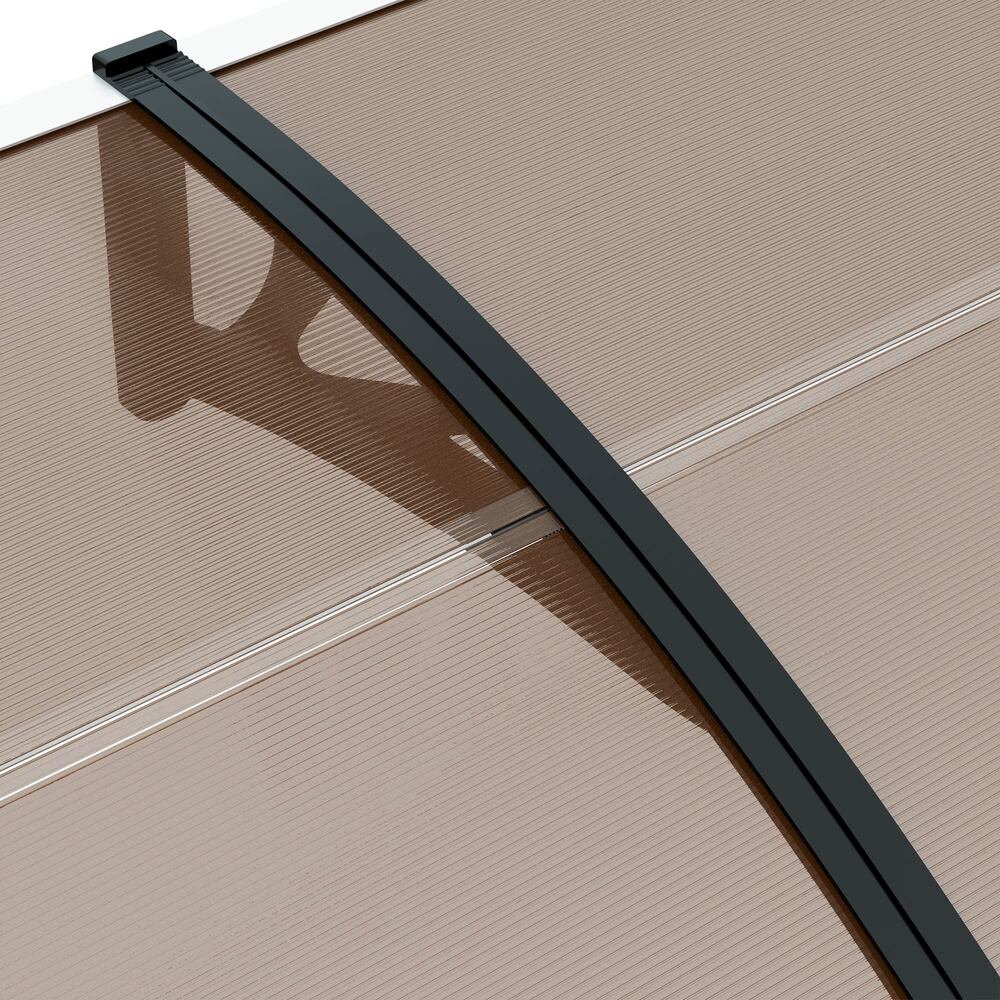 Door Awning Brown Canopy 300x100x26cm
