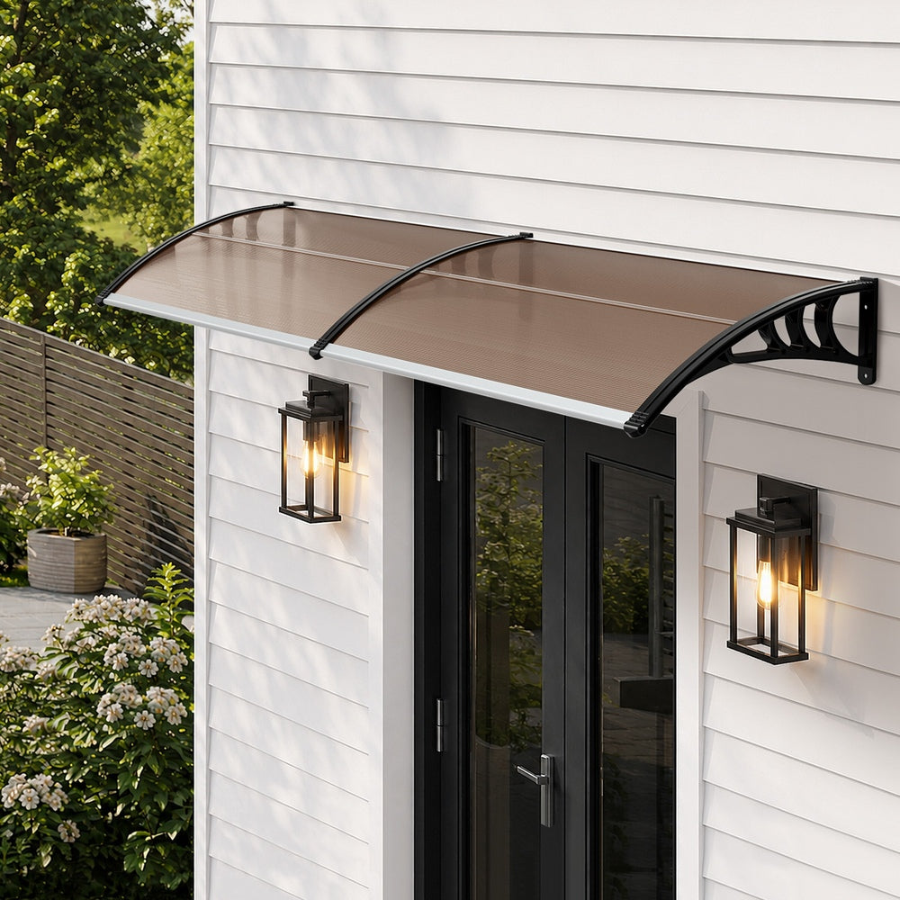 Window Awning Brown Canopy 300x76x23cm