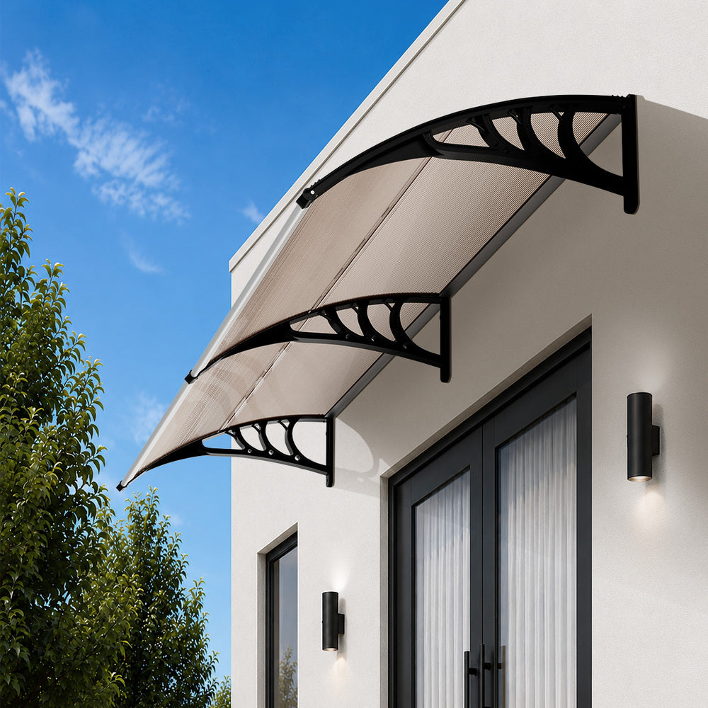 Window Awning Brown Canopy 300x76x23cm