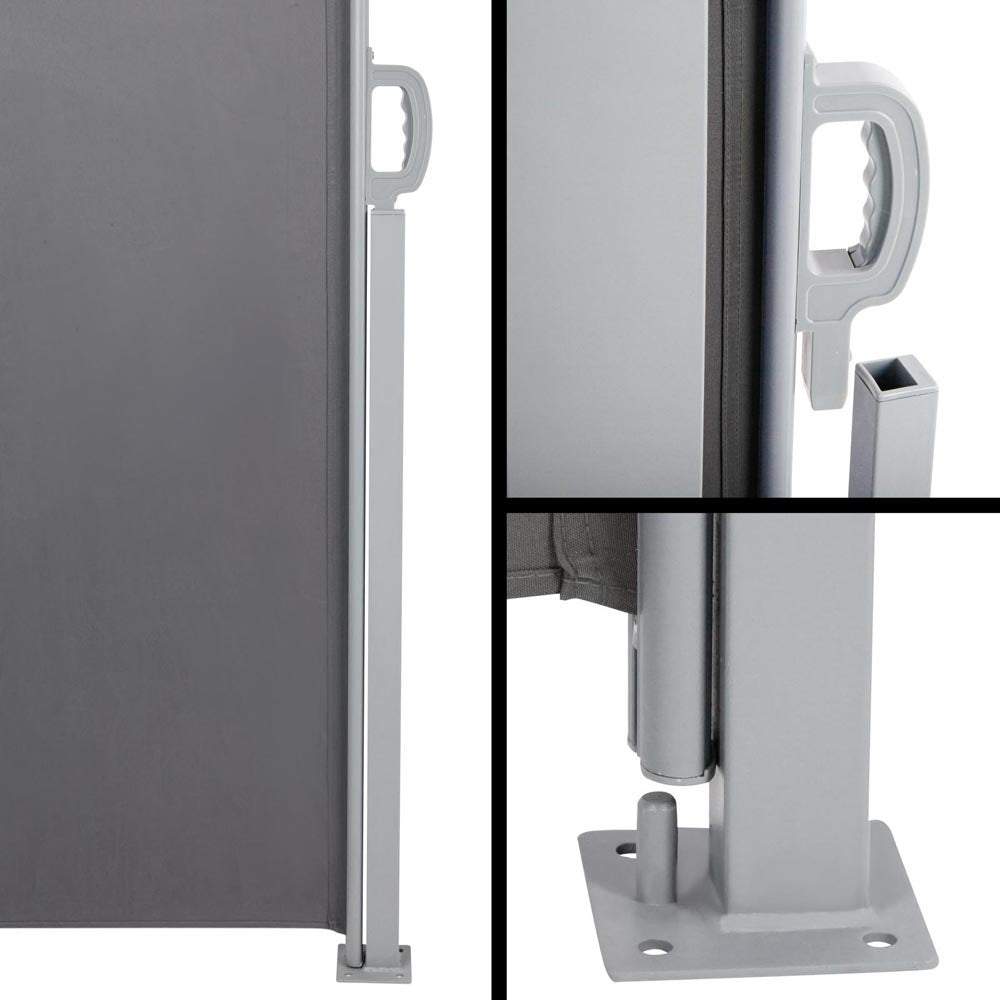 Instahut Retractable Side Awning Shade 1.8 x 3m - Grey | Grey colour
