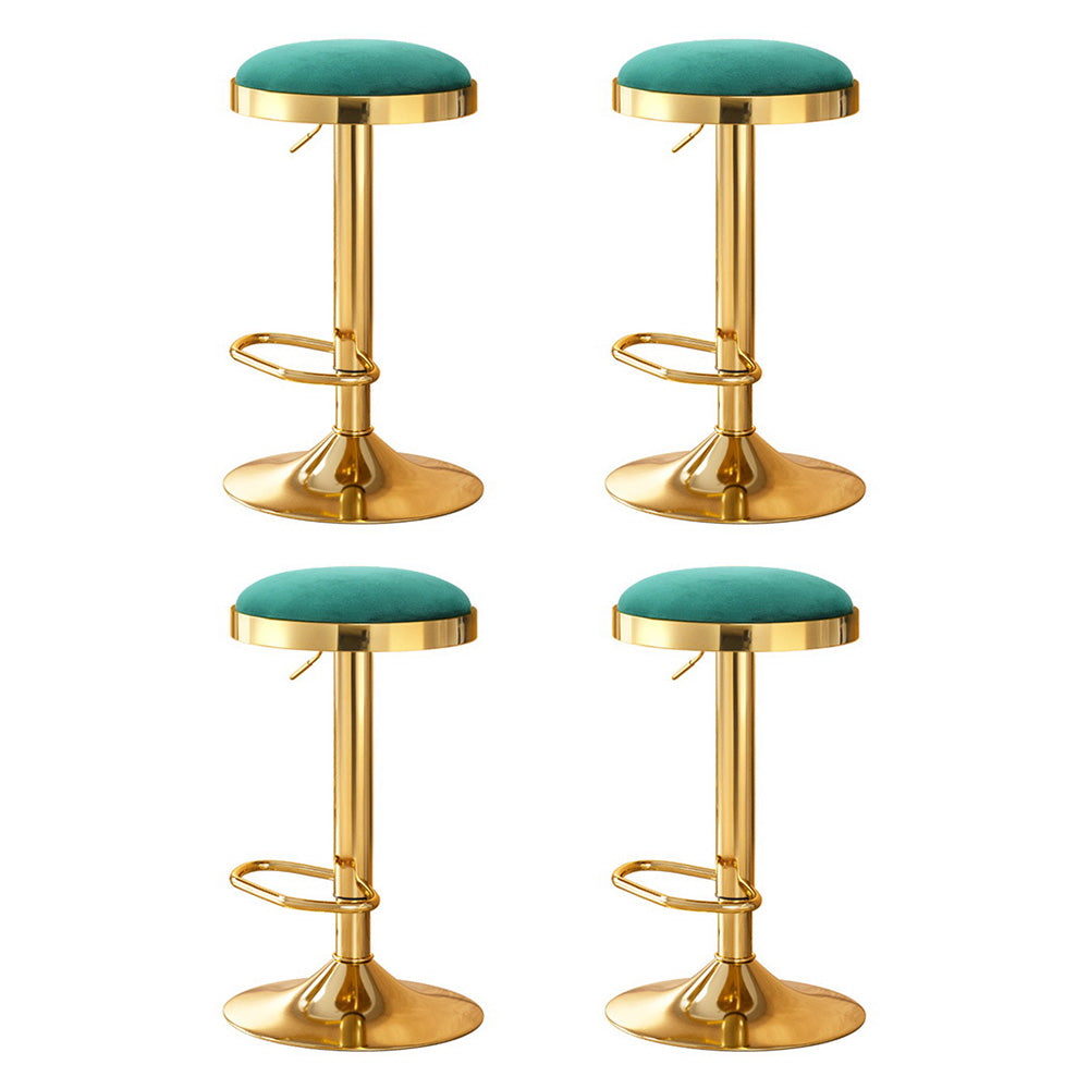 Bar Stools Kitchen Dining Chairs Velvet Padded Stool Green