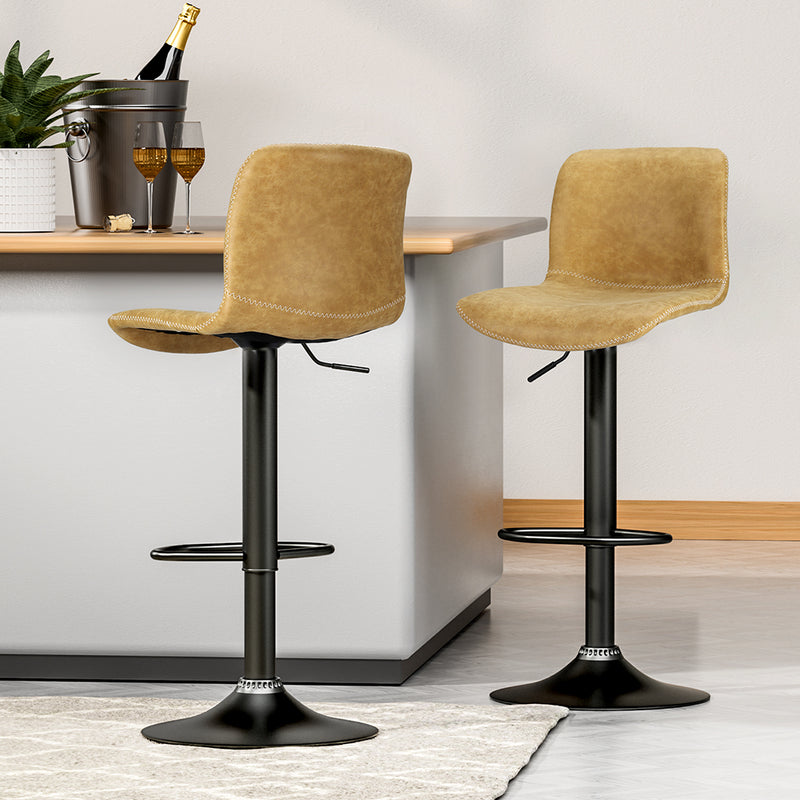 2x Bar Stools Kitchen Swivel Bar Stool Gas Lift Chairs