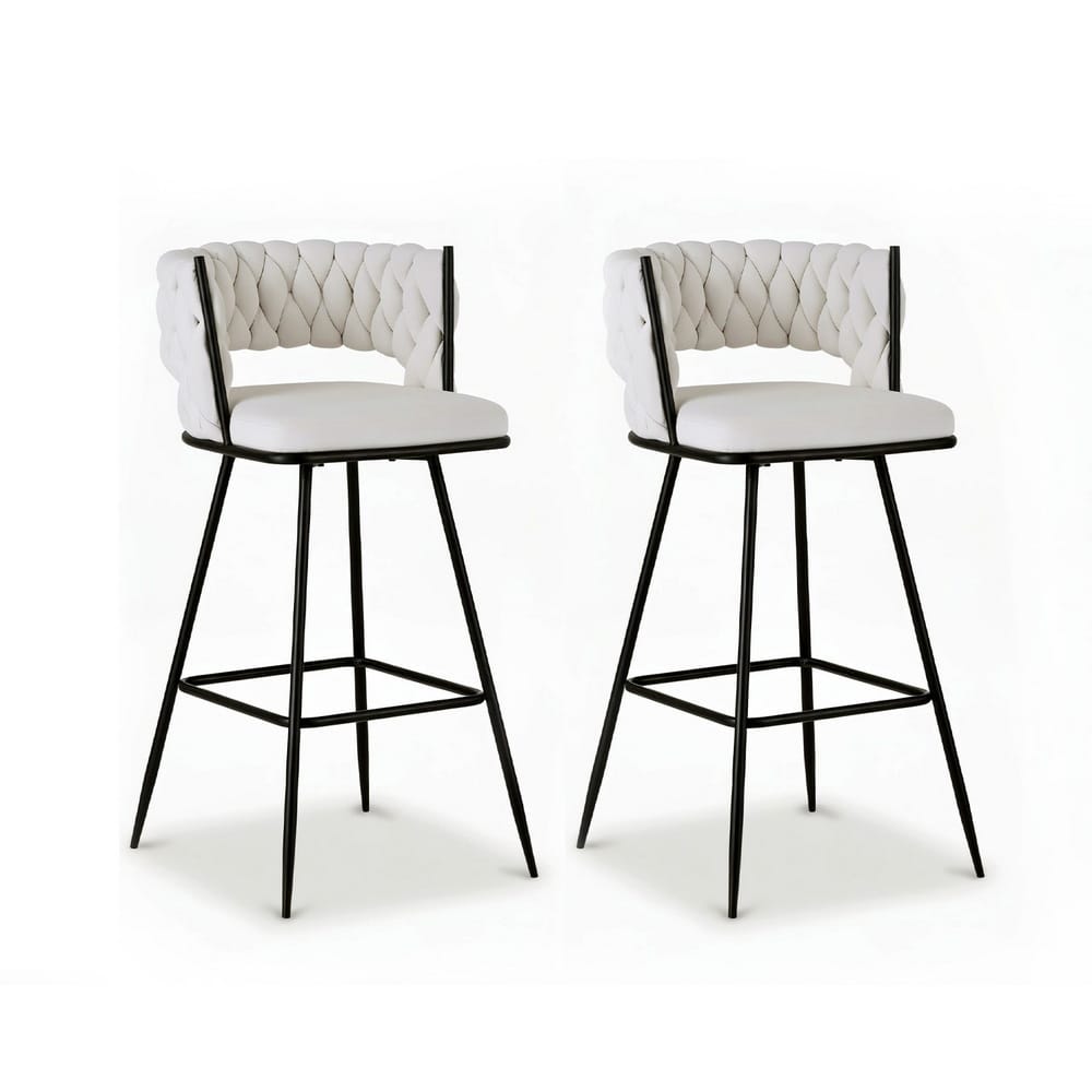 Velvet Bar Stools With Cushioning 51x51x95cm