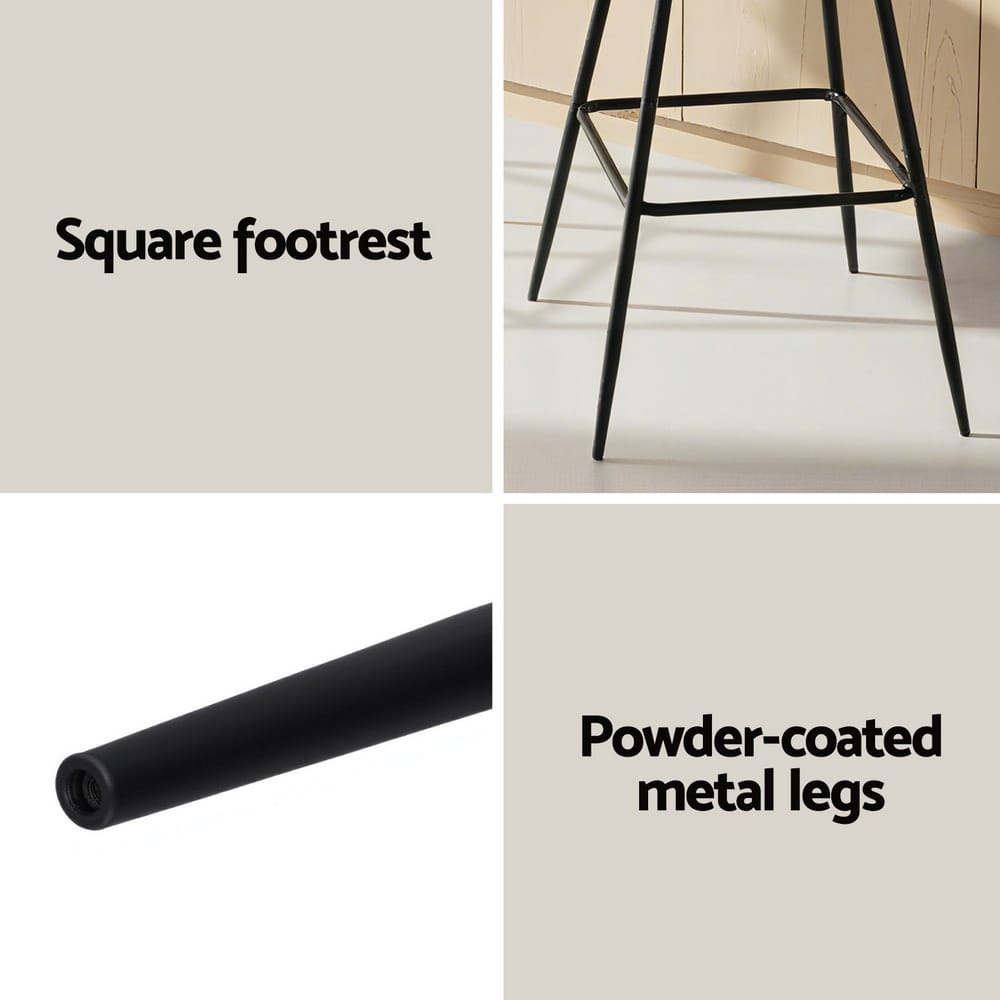 Velvet Bar Stools With Cushioning 51x51x95cm