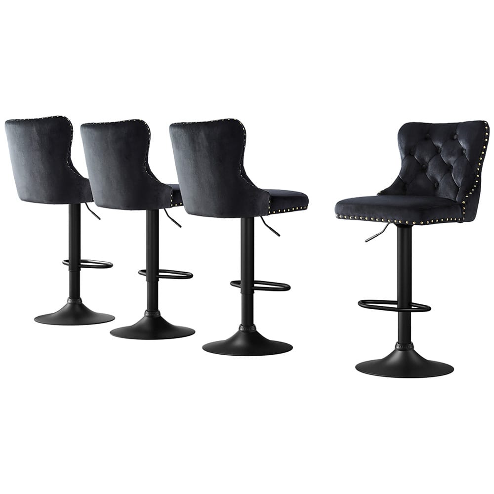 Black stool 47x41x95cm, side view