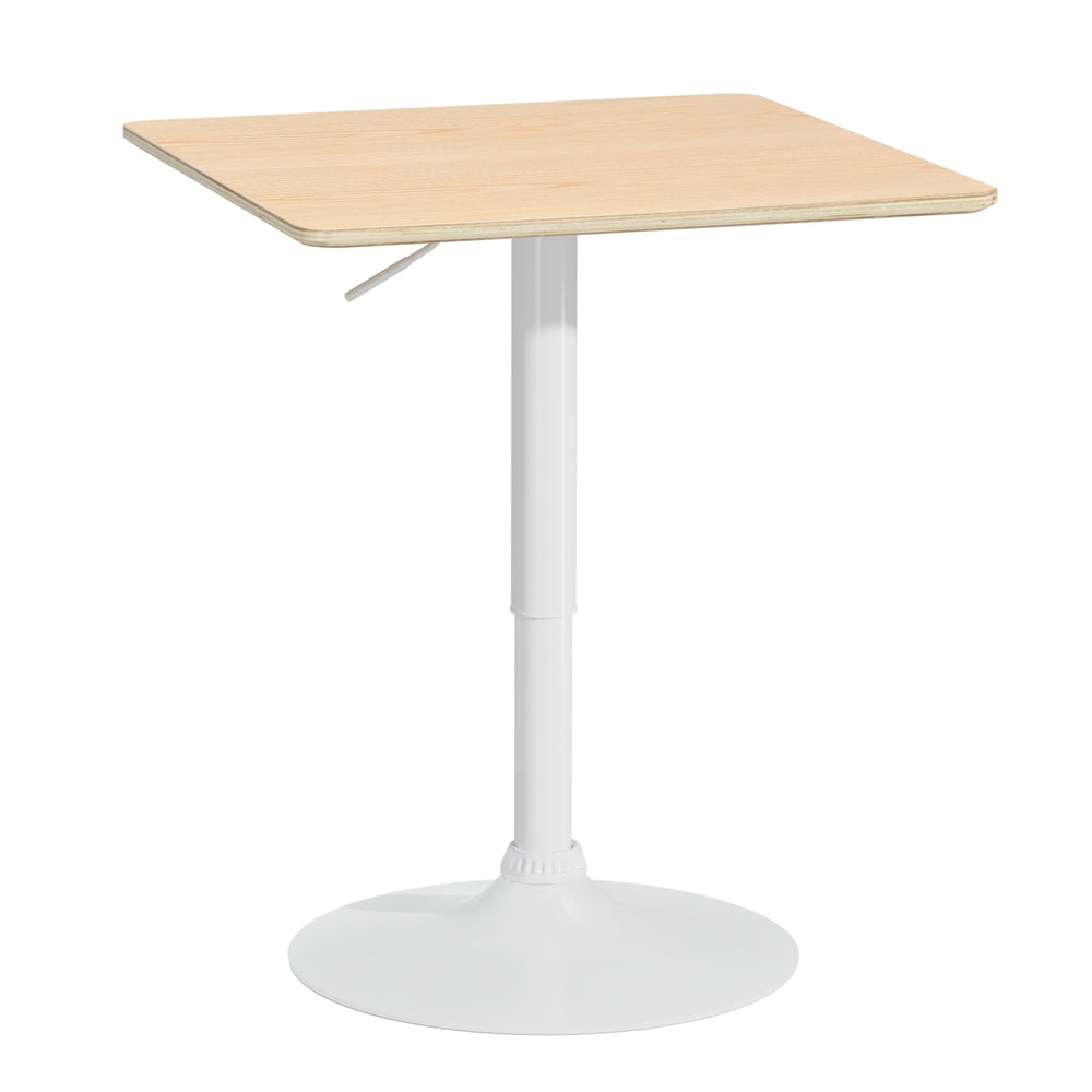 Bar Table Swivel Base Gas Lift Counter Dining Table Square Pine