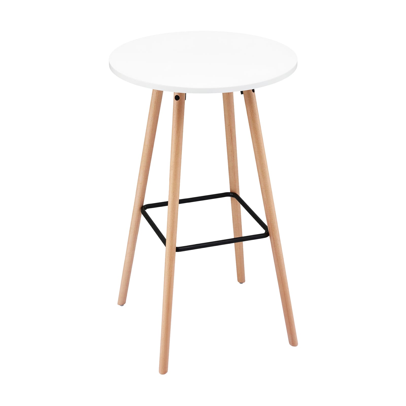 Round Bar Table White 60x60x98cm