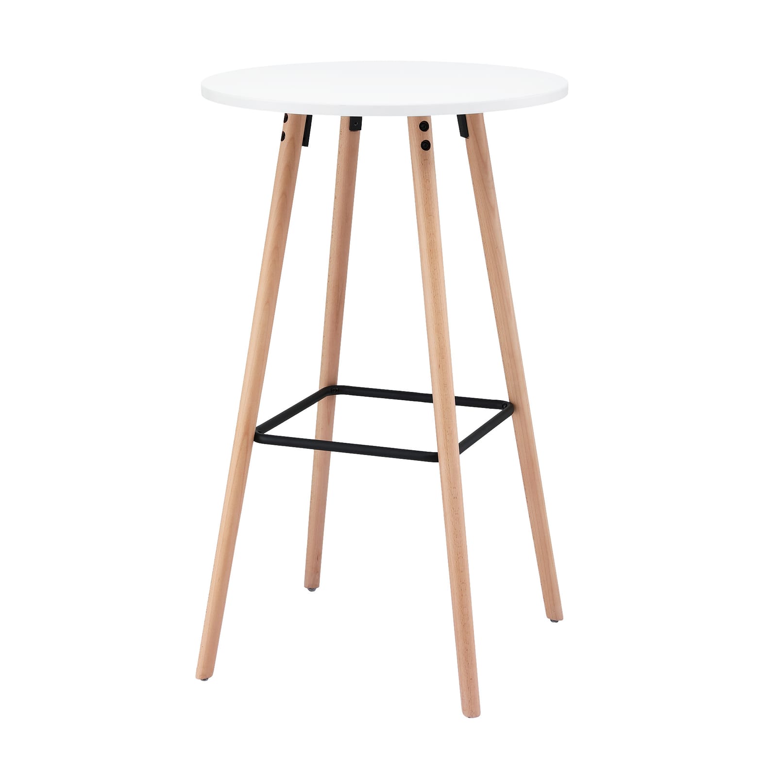 Round Bar Table White 60x60x98cm