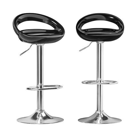 Set of 2 Gas Lift Swivel Bar Stools for Kitchen and Dining