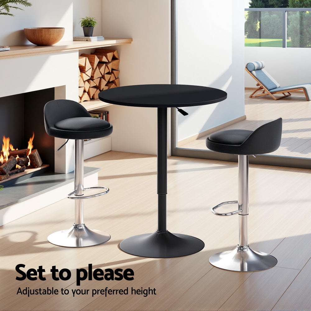 Bar Table and Stools Set Dining Desk Chairs Cafe Pub