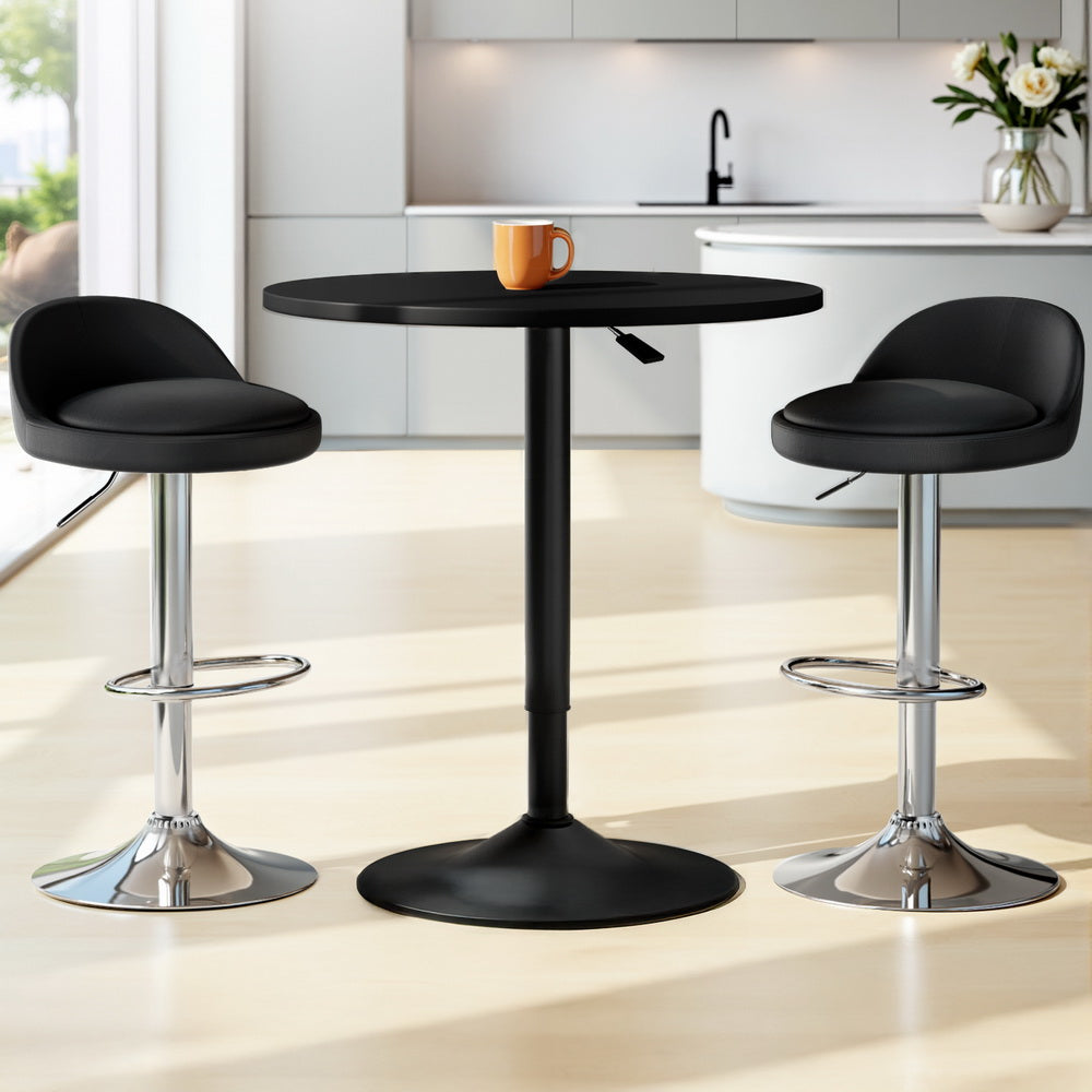 Bar Table and Stools Set Dining Desk Chairs Cafe Pub