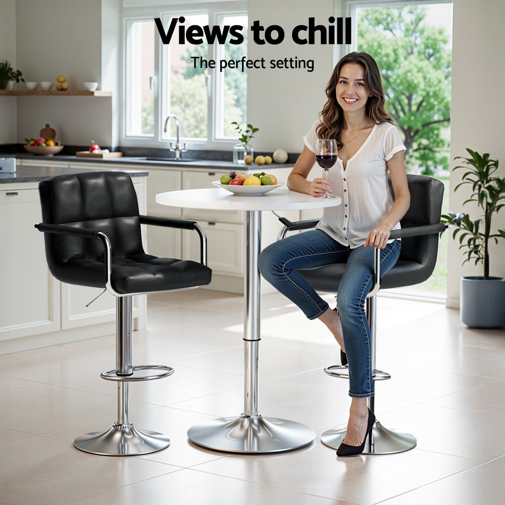 Bar Table and Stools Set Dining Desk Kitchen Chairs Cafe Pub