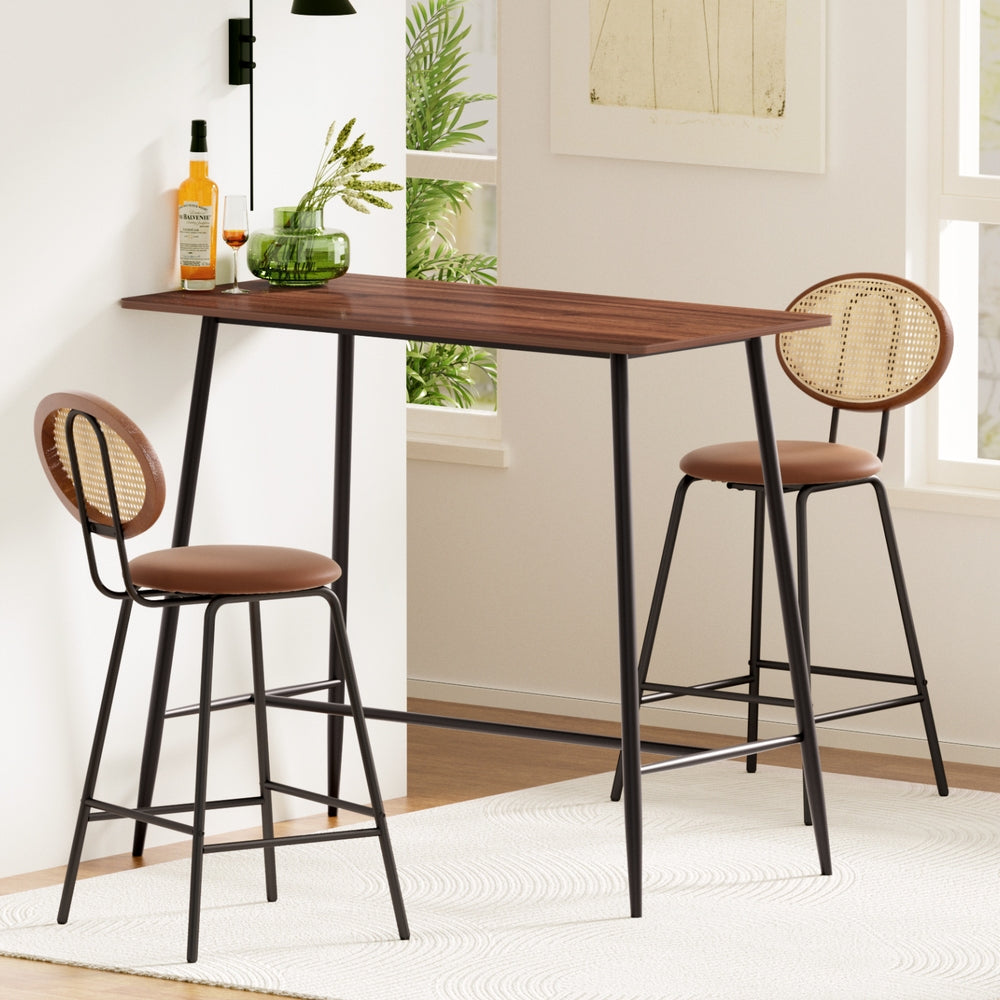 Bar Table Stools Set Dining Desk Industrial Kitchen Chairs Cafe Pub, Table & Bar Stools - photo 7