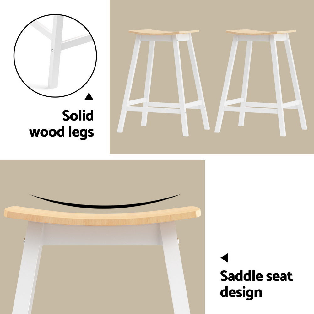 Bar Table and Stools Set Dining Desk Solid Wood Kitchen Chairs Cafe Pub