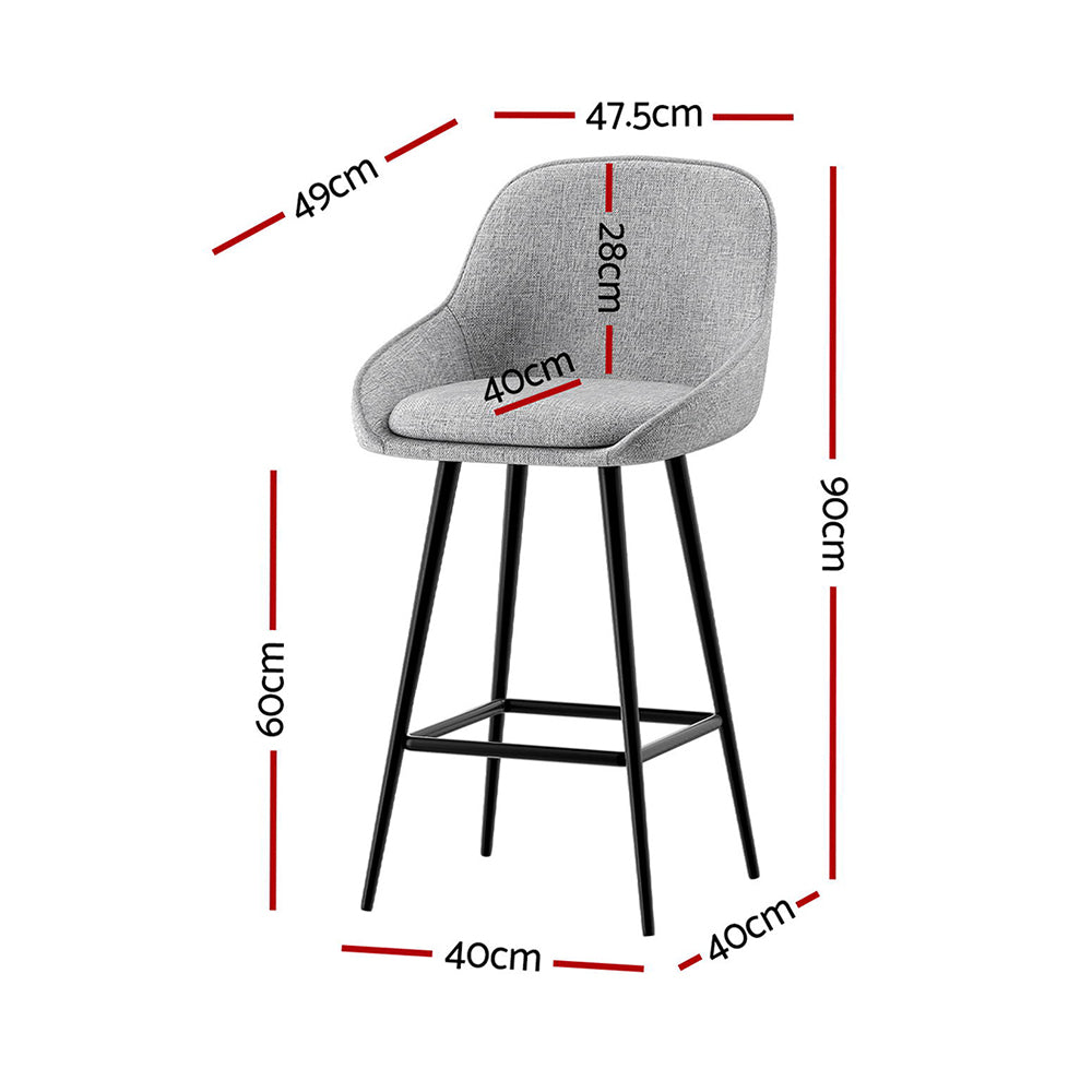 Bar Stools Upholstered Stool Counter Seat Kitchen Dining Chairs