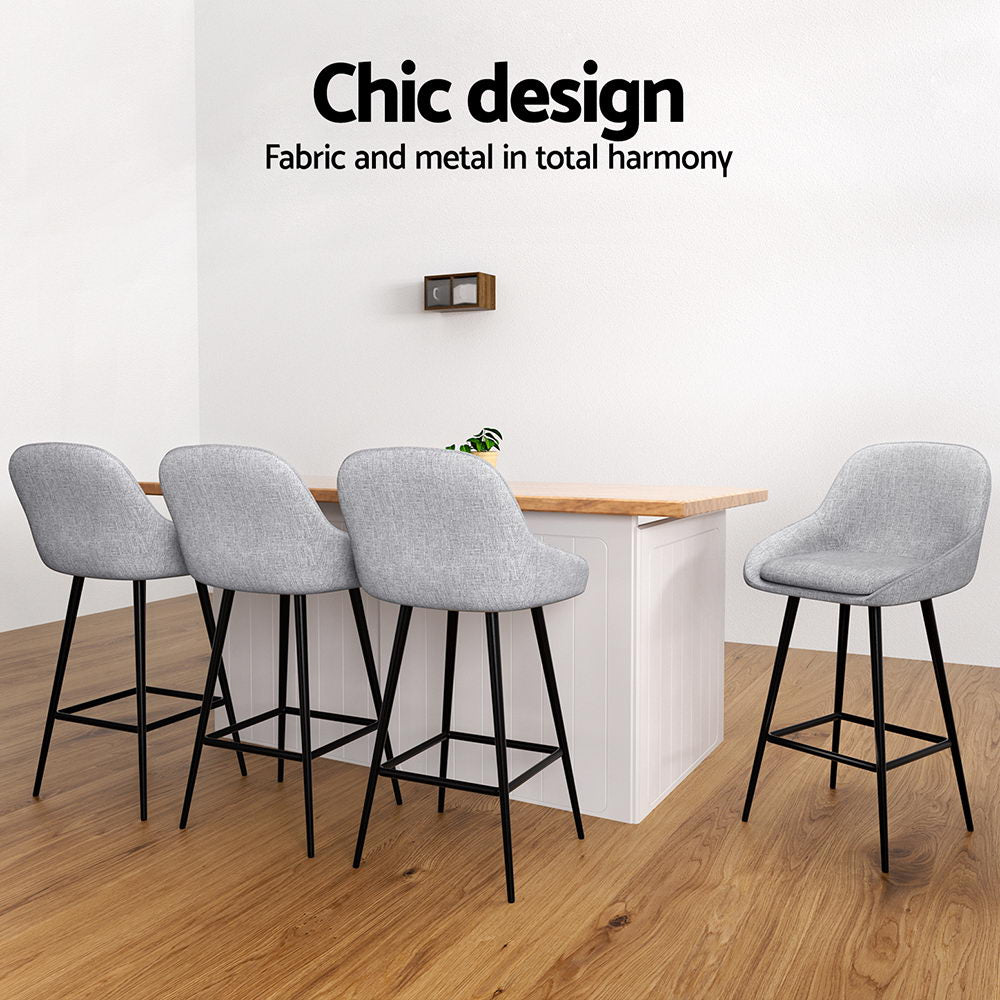 Bar Stools Upholstered Stool Counter Seat Kitchen Dining Chairs