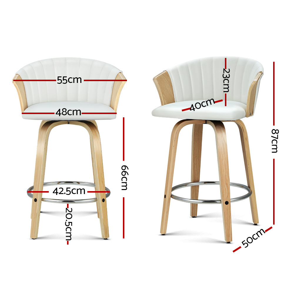 Table & Bar Stools - Bar Stools Kitchen Leather Barstools Swivel Counter Chairs X2