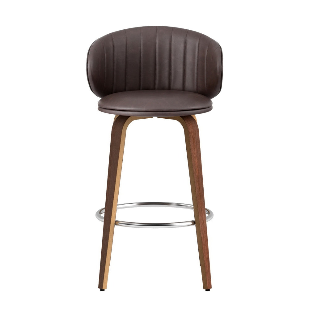 Bar Stools Dining Chairs Contoured Leather Wood Stool