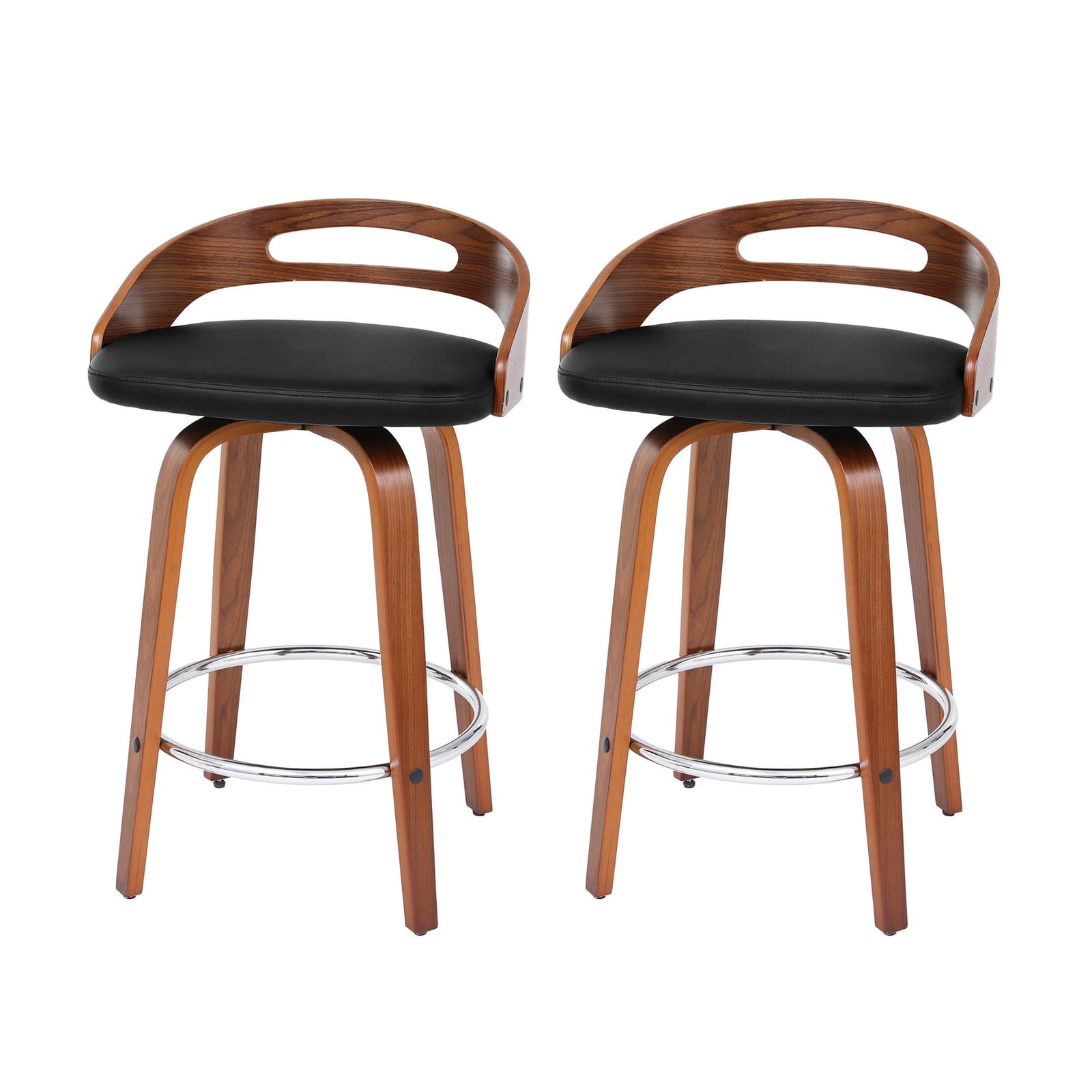 Swivel Bar Stools Low Back 48.5x44.5x78cm