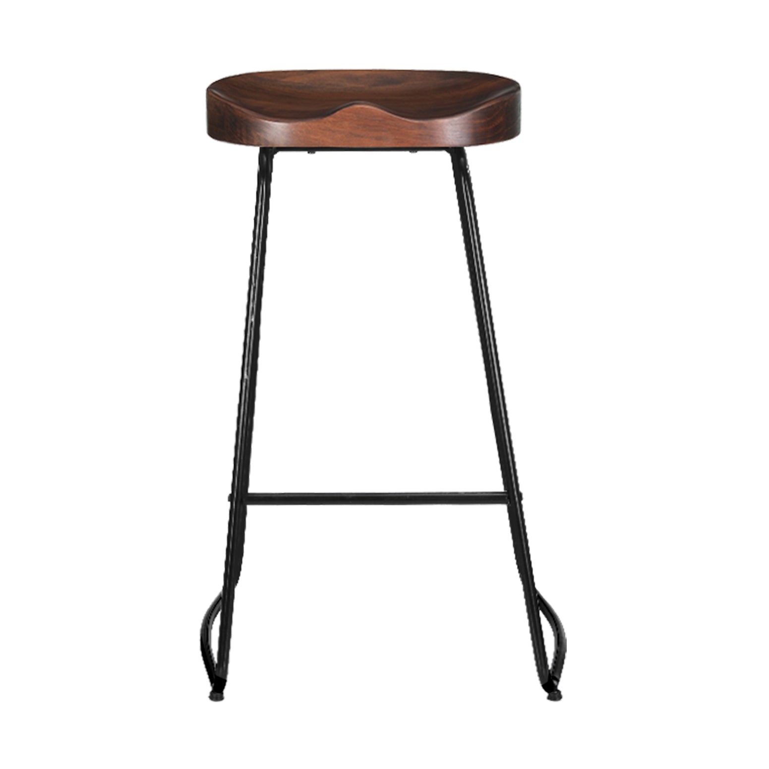 4x Bar Stools Tractor Seat 75cm Black, Black colour