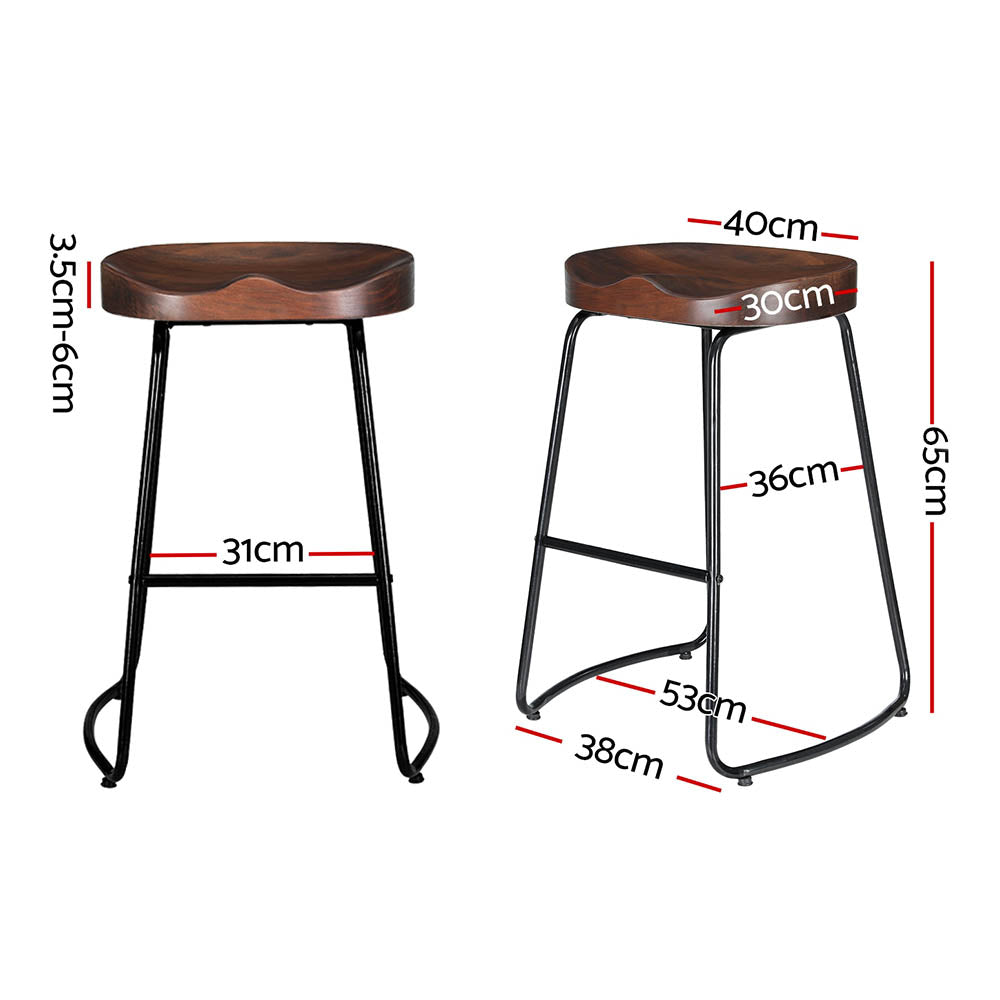 Table & Bar Stools - 4x Bar Stools Tractor Seat 65cm