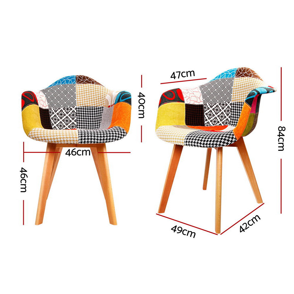 Set of 4 Retro Style DSW Replica Dining Chairs – Modern Design