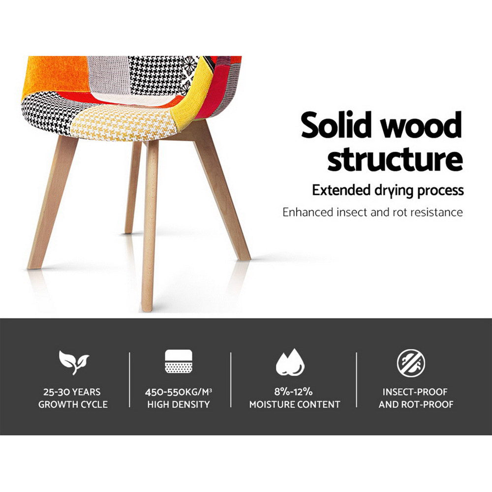Set of 4 Retro Style DSW Replica Dining Chairs – Modern Design