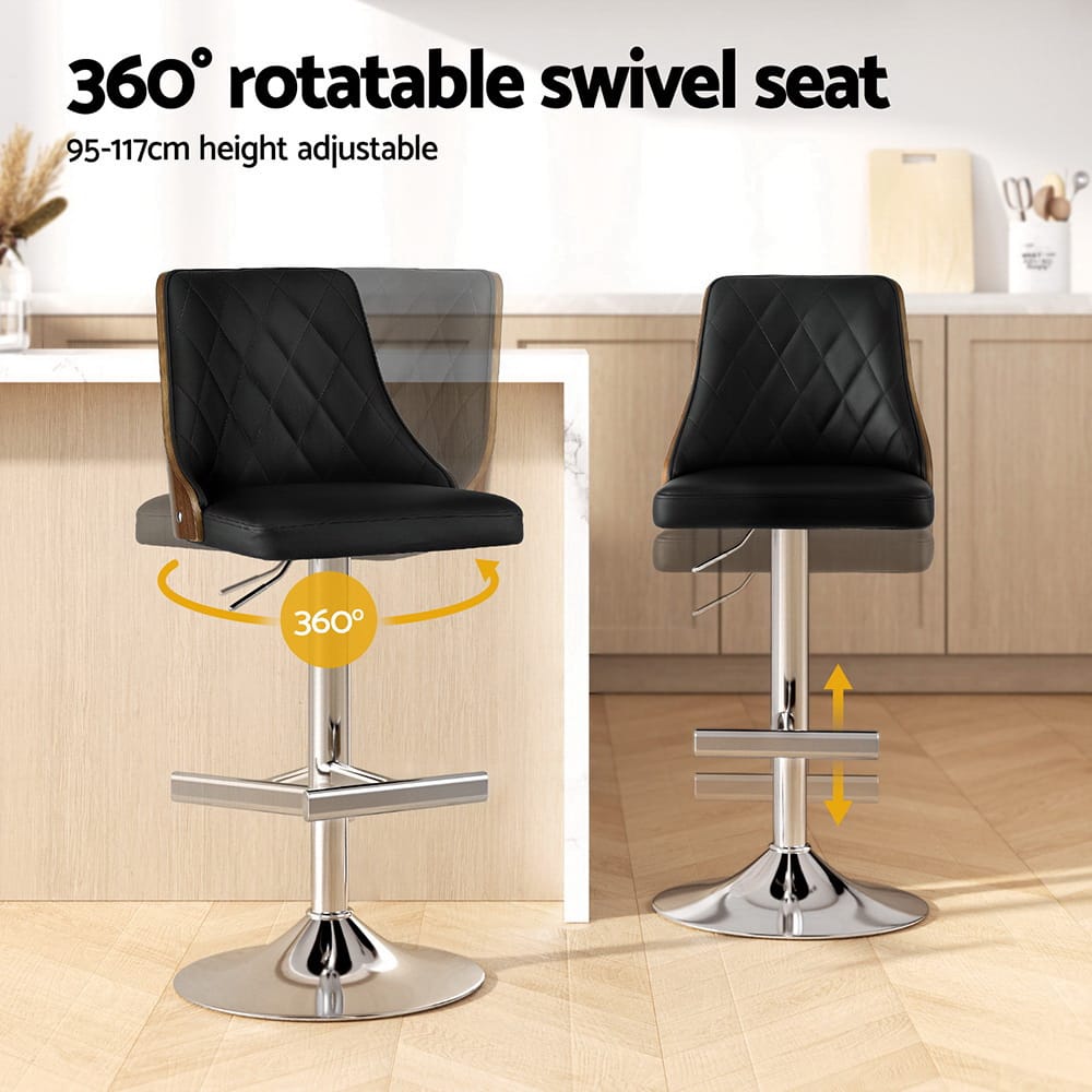 Black stool 46x42.5x95cm, in room setting