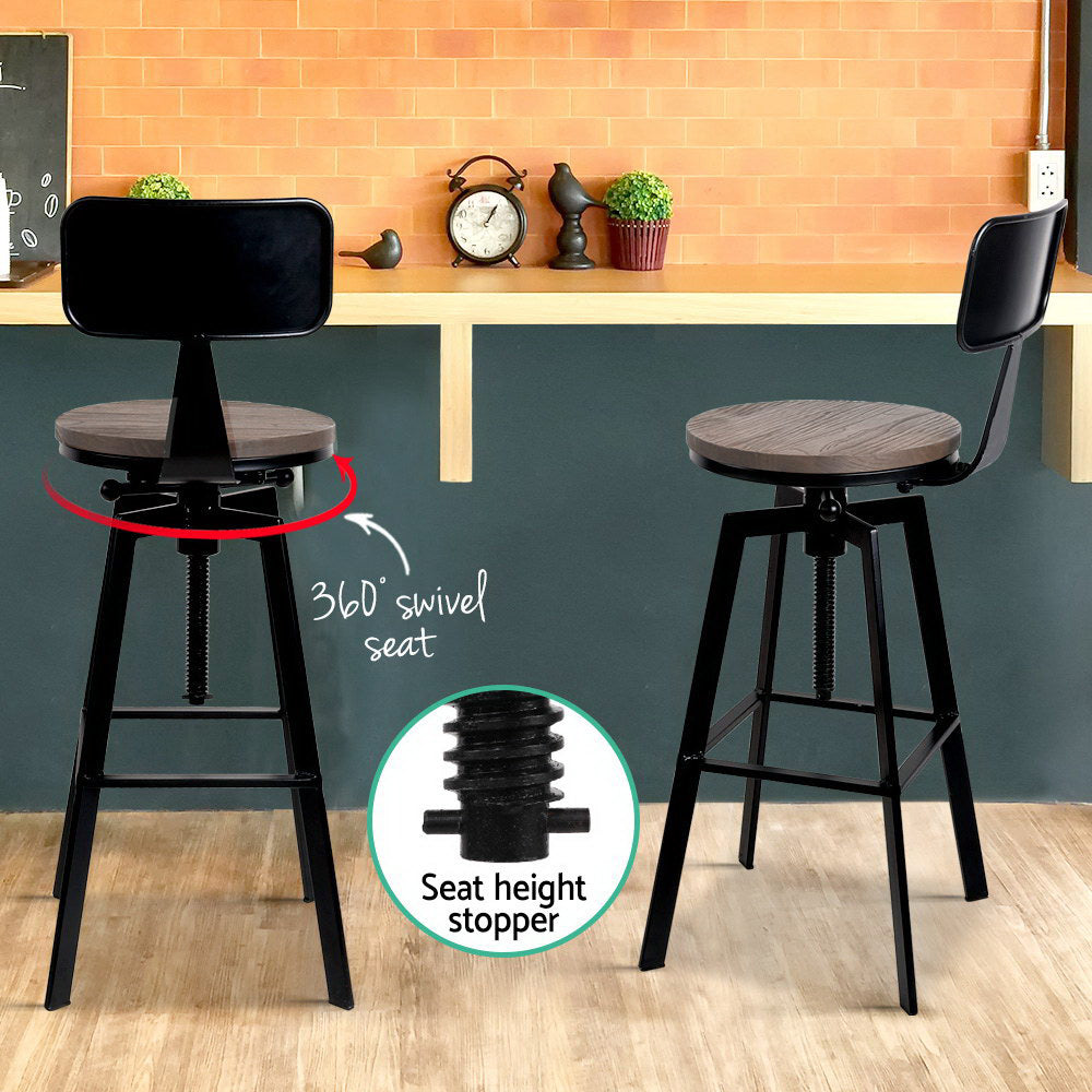 Bar Stools Kitchen Counter Chairs Vintage Metal Chairs X2