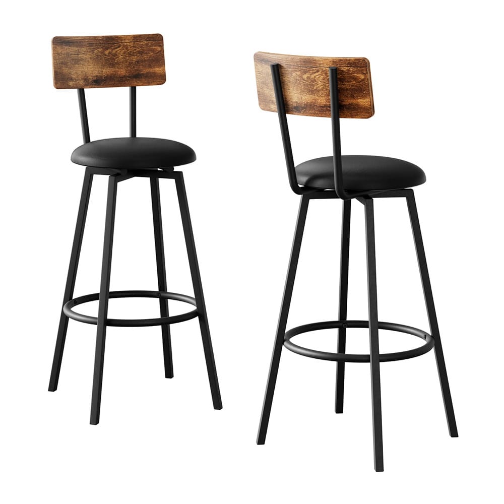 Industrial Leather Bar Stools 38x38x99cm