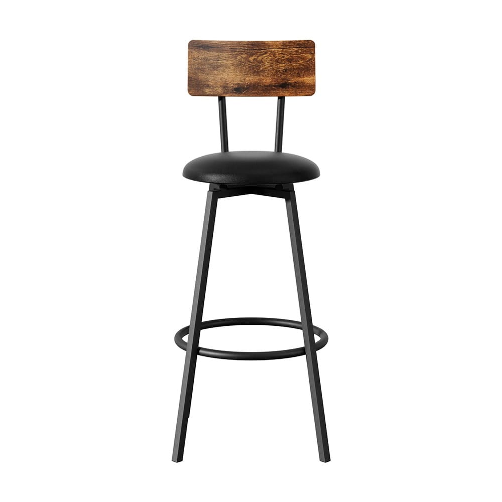 Industrial Leather Bar Stools 38x38x99cm